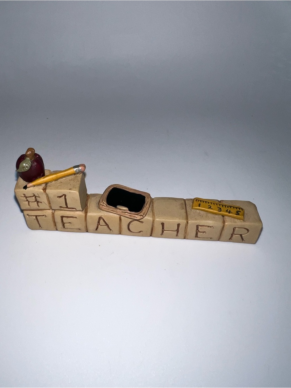 Teacher Desk Decor Set with Ruler Block, Apple & Mini Sign - Picture 10 of 10